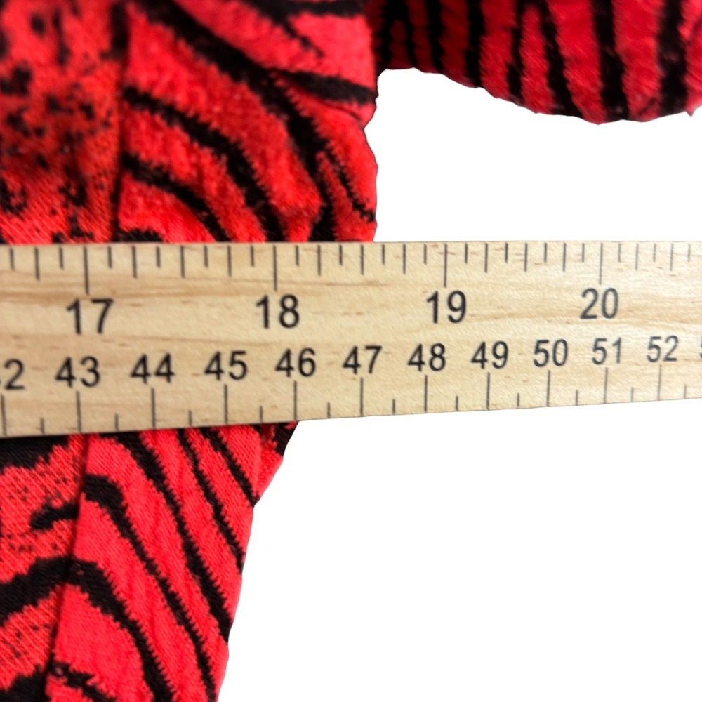 VTG Victoria's Secret Dress Y2K Women M Hot Orange Animal Print Drop Waist - Picture 6 of 8